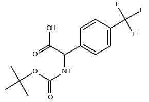 N-BOC-2-(4-TRIFLUOROMETHYLPHENYL)-DL-GLYCINE structure, CAS 847147-40-4