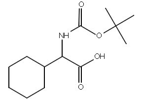 N-BOC-2-CYCLOHEXYLGLYCINE structure, CAS 35264-05-2