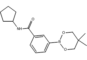 N-CYCLOPENTYL-3-(5,5-DIMETHYL-1,3,2-DIOXABORINAN-2-YL)BENZAMIDE structure, CAS 850567-45-2
