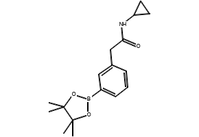 N-CYCLOPROPYL-2-(3-(4,4,5,5-TETRAMETHYL-1,3,2-DIOXABOROLAN-2-YL)PHENYL)ACETAMIDE structure, CAS 1031747-48-4