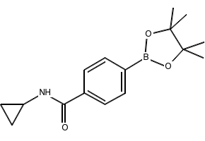 N-CYCLOPROPYL-4-(4,4,5,5-TETRAMETHYL-1,3,2-DIOXABOROLAN-2-YL)BENZAMIDE structure, CAS 827614-68-6