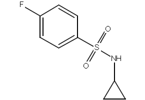 N-CYCLOPROPYL-4-FLUOROBENZENESULFONAMIDE structure, CAS 425654-95-1