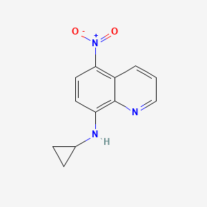 N-CYCLOPROPYL-5-NITROQUINOLIN-8-AMINE structure, CAS 1099929-70-0
