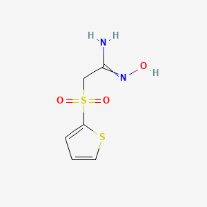 N-HYDROXY-2-(THIOPHEN-2-YLSULFONYL)ACETIMIDAMIDE structure, CAS 175201-96-4