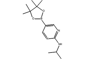 N-ISOPROPYL-5-(4,4,5,5-TETRAMETHYL-1,3,2-DIOXABOROLAN-2-YL)PYRIMIDIN-2-AMINE structure, CAS 1218791-46-8