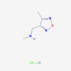 N-METHYL-1-(4-METHYL-1,2,5-OXADIAZOL-3-YL)METHANAMINE HYDROCHLORIDE structure, CAS 1185300-17-7