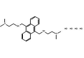 N1,N1'-(ANTHRACENE-9,10-DIYLBIS(METHYLENE))BIS(N1,N2,N2-TRIMETHYLETHANE-1,2-DIAMINE) structure, CAS 106712-13-4