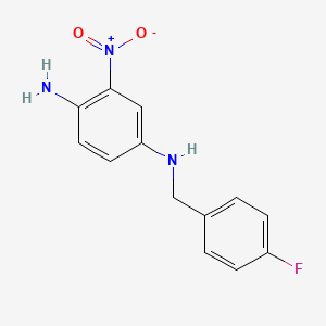 N1-(4-FLUOROBENZYL)-3-NITROBENZENE-1,4-DIAMINE structure, CAS 150812-21-8