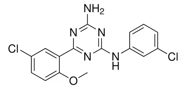 N2-(2-CHLORO-5-(TRIFLUOROMETHYL)PHENYL)-1,3,5-TRIAZINE-2,4-DIAMINE structure, CAS 175204-34-9