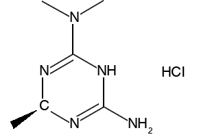 N2-PHENYL-1,3,5-TRIAZINE-2,4-DIAMINE HYDROCHLORIDE structure, CAS 6011-10-5