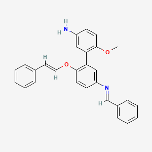 N3-BENZYLIDENE-6'-METHOXY-6-((E)-STYRYLOXY)-[1,1'-BIPHENYL]-3,3'-DIAMINE structure, CAS 16196-93-3