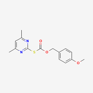 P-METHOXYBENZYL S-(4,6-DIMETHYLPYRIMIDIN-2-YL)THIOCARBONATE structure, CAS 41840-29-3
