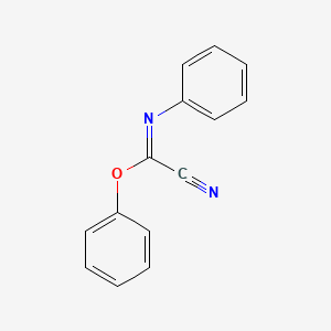 PHENYL PHENYLCARBONOCYANIDIMIDATE structure, CAS 168893-82-1