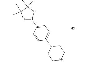 PIPERAZIN-1-YL(4-(4,4,5,5-TETRAMETHYL-1,3,2-DIOXABOROLAN-2-YL)PHENYL)METHANONE HYDROCHLORIDE structure, CAS 1256360-65-2