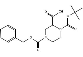 PIPERAZINE-1,2,4-TRICARBOXYLIC ACID 4-BENZYL ESTER 1-TERT-BUTYL ESTER structure, CAS 149057-19-2