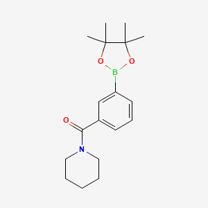 PIPERIDIN-1-YL(3-(4,4,5,5-TETRAMETHYL-1,3,2-DIOXABOROLAN-2-YL)PHENYL)METHANONE structure, CAS 1073353-62-4