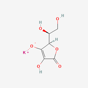 POTASSIUM (R)-2-((S)-1,2-DIHYDROXYETHYL)-4-HYDROXY-5-OXO-2,5-DIHYDROFURAN-3-OLATE structure, CAS 15421-15-5