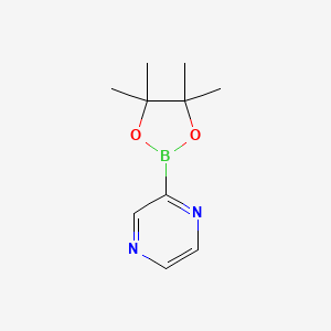 PYRAZINE-2-BORONIC ACID PINACOL ESTER structure, CAS 1083179-99-0