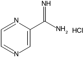 PYRAZINE-2-CARBOXIMIDAMIDE HYDROCHLORIDE structure, CAS 138588-41-7