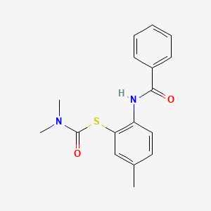 S-(2-BENZOYLAMINO-5-METHYLPHENYL)DIMETHYLTHIOCARBAMIC ACID structure, CAS 112308-03-9