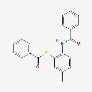 S-(2-BENZOYLAMINO-5-METHYLPHENYL)THIOBENZOATE structure, CAS 112308-06-2