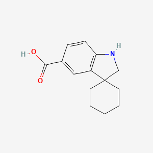 SPIRO[CYCLOHEXANE-1,3'-INDOLINE]-5'-CARBOXYLIC ACID structure, CAS 1160247-98-2