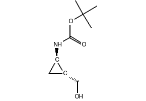 TERT-BUTYL ((1R,2R)-2-(HYDROXYMETHYL)CYCLOPROPYL)CARBAMATE structure, CAS 170299-53-3