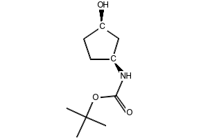 TERT-BUTYL ((1S,3R)-3-HYDROXYCYCLOPENTYL)CARBAMATE structure, CAS 167465-99-8