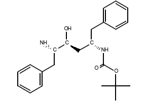 TERT-BUTYL ((2S,4S,5S)-5-(2-(2,6-DIMETHYLPHENOXY)ACETAMIDO)-4-HYDROXY-1,6-DIPHENYLHEXAN-2-YL)CARBAMATE structure, CAS 192725-45-4