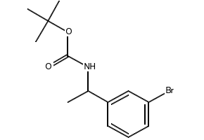 TERT-BUTYL (1-(3-BROMOPHENYL)ETHYL)CARBAMATE structure, CAS 375853-98-8