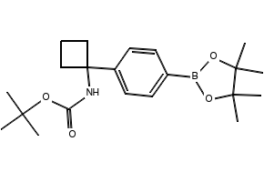 TERT-BUTYL (1-(4-(4,4,5,5-TETRAMETHYL-1,3,2-DIOXABOROLAN-2-YL)PHENYL)CYCLOBUTYL)CARBAMATE structure, CAS 1032528-06-5