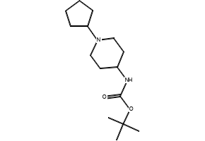 TERT-BUTYL (1-CYCLOPENTYLPIPERIDIN-4-YL)CARBAMATE structure, CAS 936221-73-7