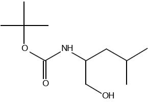 TERT-BUTYL (1-HYDROXY-4-METHYLPENTAN-2-YL)CARBAMATE structure, CAS 142121-48-0