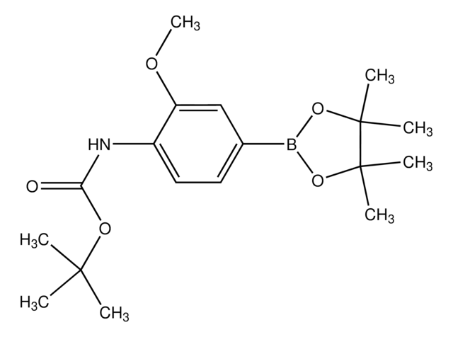 TERT-BUTYL (2-METHOXY-4-(4,4,5,5-TETRAMETHYL-1,3,2-DIOXABOROLAN-2-YL)PHENYL)CARBAMATE structure, CAS 262433-02-3