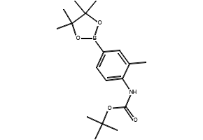 TERT-BUTYL (2-METHYL-4-(4,4,5,5-TETRAMETHYL-1,3,2-DIOXABOROLAN-2-YL)PHENYL)CARBAMATE structure, CAS 508223-54-9