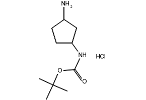 TERT-BUTYL (3-AMINOCYCLOPENTYL)CARBAMATE HYDROCHLORIDE structure, CAS 1197239-37-4