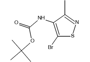 TERT-BUTYL (3-BROMO-1,2,4-THIADIAZOL-5-YL)CARBAMATE structure, CAS 1101173-94-7