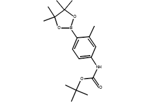 TERT-BUTYL (3-METHYL-4-(4,4,5,5-TETRAMETHYL-1,3,2-DIOXABOROLAN-2-YL)PHENYL)CARBAMATE structure, CAS 1256360-04-9