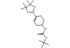 TERT-BUTYL (4-(4,4,5,5-TETRAMETHYL-1,3,2-DIOXABOROLAN-2-YL)CYCLOHEX-3-EN-1-YL)CARBAMATE structure, CAS 1251732-64-5
