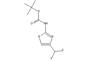 TERT-BUTYL (4-(DIFLUOROMETHYL)THIAZOL-2-YL)CARBAMATE structure, CAS 947179-19-3
