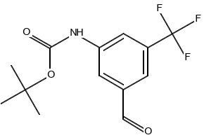 TERT-BUTYL (4-FORMYL-3-(TRIFLUOROMETHYL)PHENYL)CARBAMATE structure, CAS 1260805-27-3