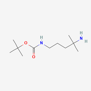 TERT-BUTYL (5-AMINO-4,4-DIMETHYLPENTYL)CARBAMATE structure, CAS 105090-82-2