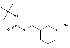 TERT-BUTYL (PIPERIDIN-3-YLMETHYL)CARBAMATE HYDROCHLORIDE structure, CAS 1159826-67-1