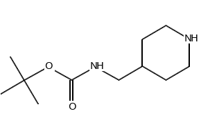 TERT-BUTYL (PIPERIDIN-4-YLMETHYL)CARBAMATE DIHYDROCHLORIDE structure, CAS 1185133-03-2