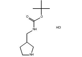 TERT-BUTYL (PYRROLIDIN-3-YLMETHYL)CARBAMATE HYDROCHLORIDE structure, CAS 1188263-69-5