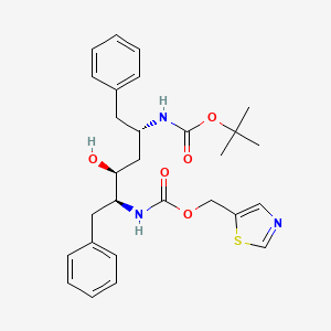 TERT-BUTYL (THIAZOL-5-YLMETHYL) ((2S,3S,5S)-3-HYDROXY-1,6-DIPHENYLHEXANE-2,5-DIYL)DICARBAMATE structure, CAS 162849-95-8