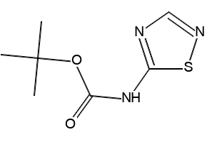 TERT-BUTYL 1,2,4-THIADIAZOL-5-YLCARBAMATE structure, CAS 264600-76-2