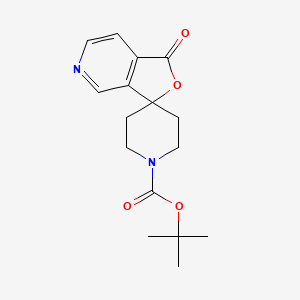 TERT-BUTYL 1-OXO-1H-SPIRO[FURO[3,4-C]PYRIDINE-3,4'-PIPERIDINE]-1'-CARBOXYLATE structure, CAS 475152-17-1