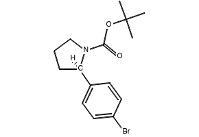 TERT-BUTYL 2-(4-BROMOPHENYL)PYRROLIDINE-1-CARBOXYLATE structure, CAS 943750-38-7