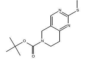 TERT-BUTYL 2-(METHYLTHIO)-7,8-DIHYDROPYRIDO[4,3-D]PYRIMIDINE-6(5H)-CARBOXYLATE structure, CAS 259809-78-4